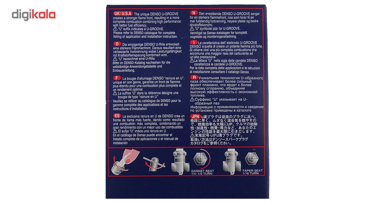 شمع دنسو دو پلاتین 3304 DENSO K20TNR بسته 10 عددی